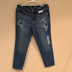 Old Navy Women's Denim Jeans with Floral Design